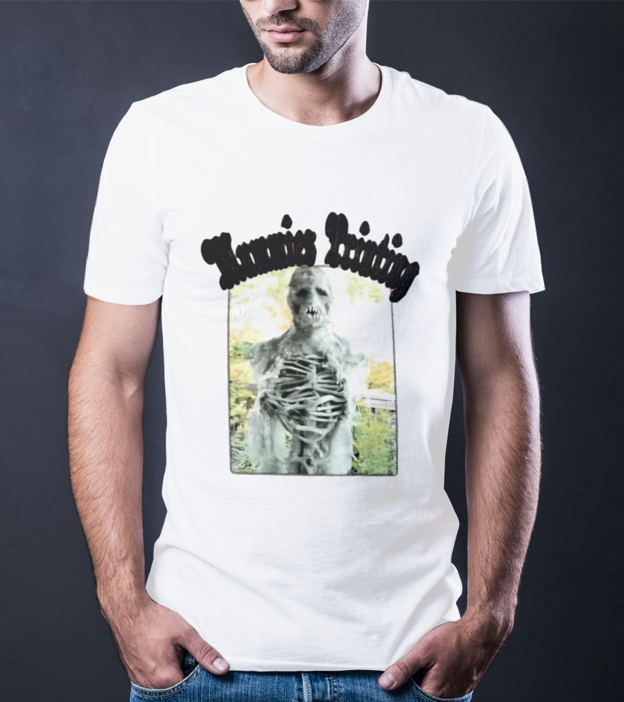 Mummies Printing Spooky Scarecrow Skeleton Horror T-Shirt