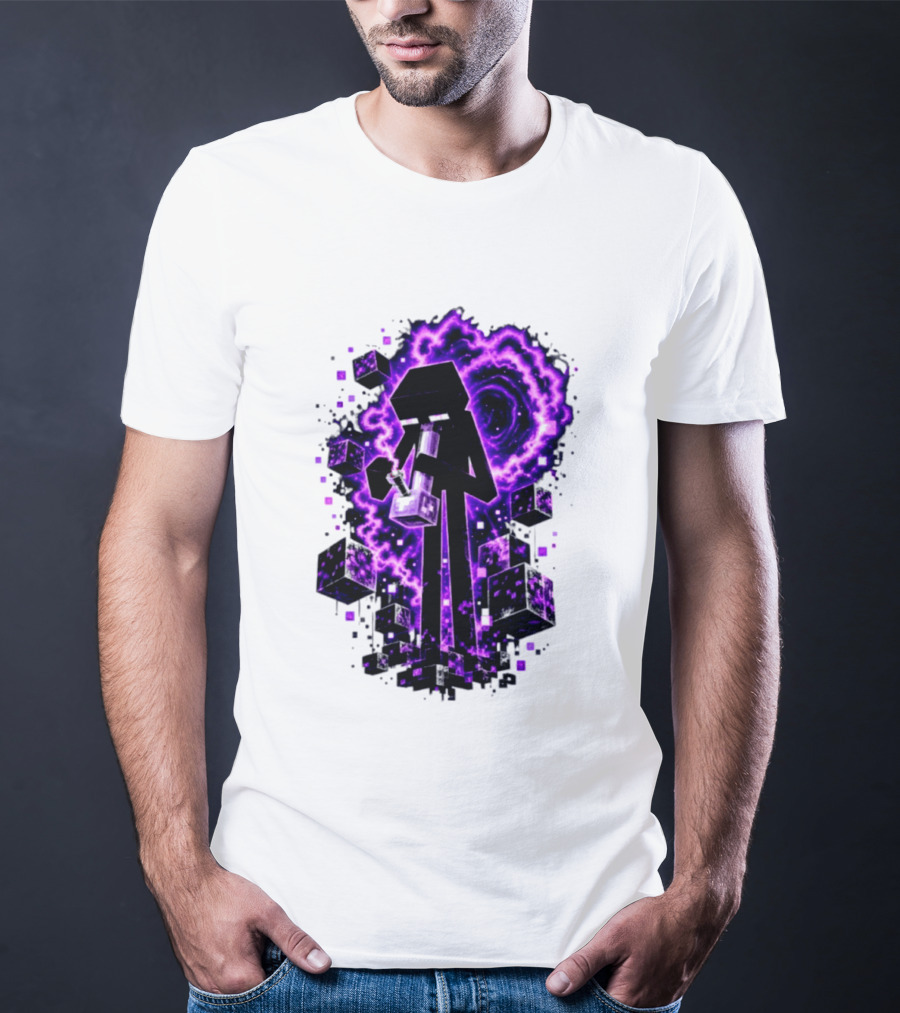 Enderman Purple Vortex Bong Villain Gaming T-Shirt