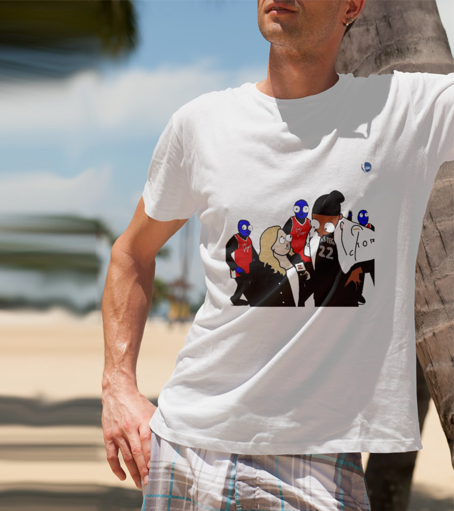 WNBA Las Vegas Aces A'ja Wilson Interview Cartoon 22 T-Shirt