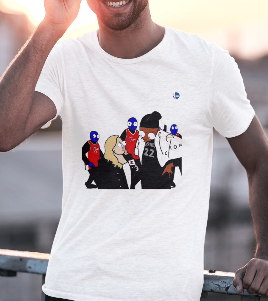 WNBA Las Vegas Aces A'ja Wilson Interview Cartoon 22 T-Shirt