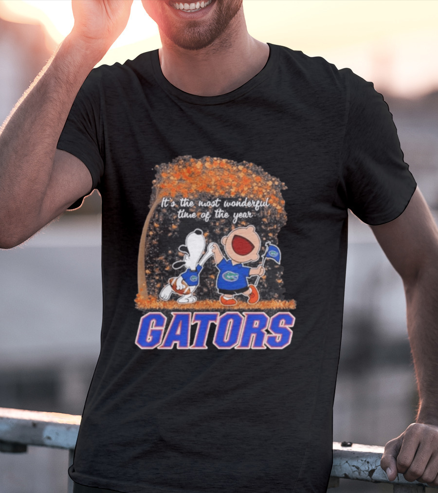 Florida Gators Snoopy Charlie Brown Wonderful Time Of The Year 2026 T-Shirt