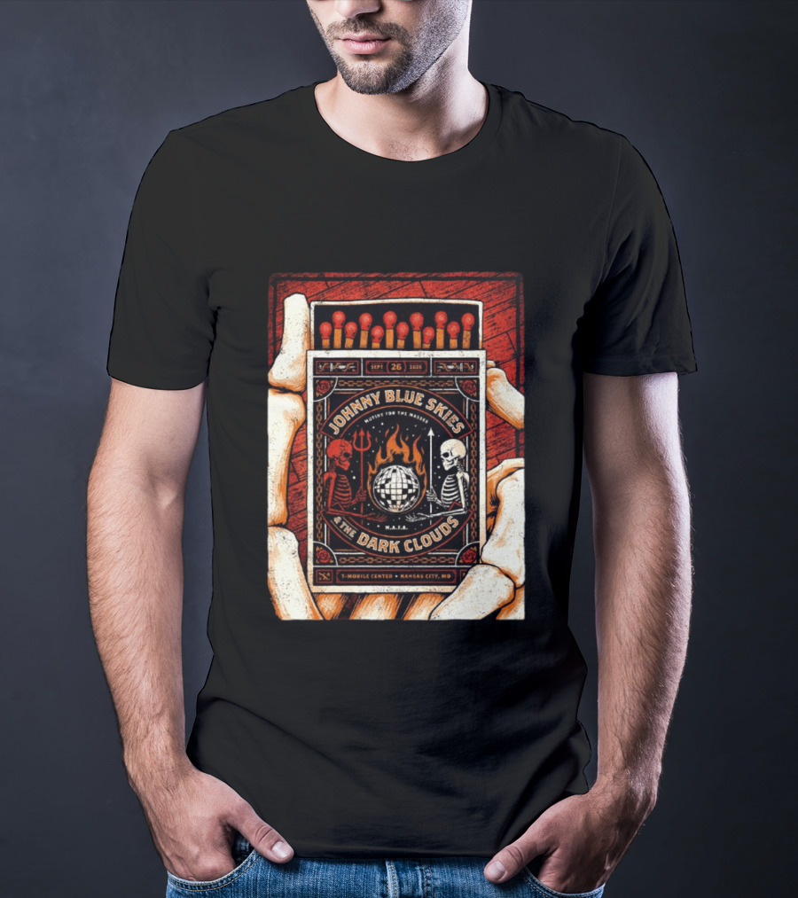Johnny Blue Skies And The Dark Clouds Matchbox Mobile Center Kansas City MO September 26 2026 T-Shirt