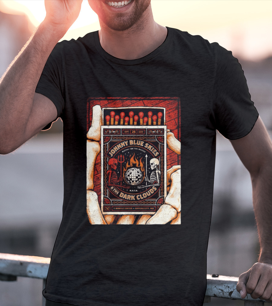 Johnny Blue Skies And The Dark Clouds Matchbox Mobile Center Kansas City MO September 26 2026 T-Shirt