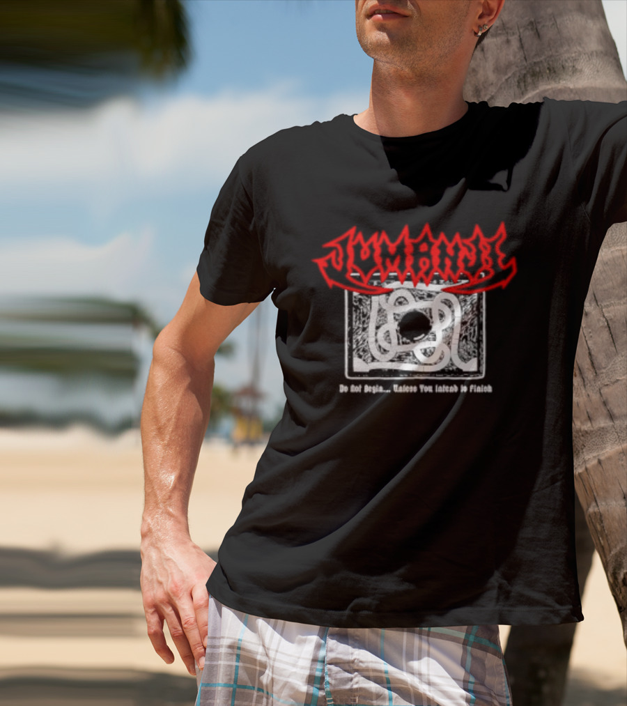 Jumanji Do Not Begin Unless You Intend To Finish Red And White T-Shirt