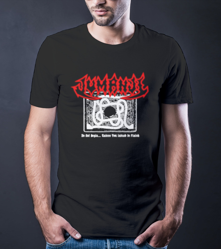 Jumanji Do Not Begin Unless You Intend To Finish Red And White T-Shirt
