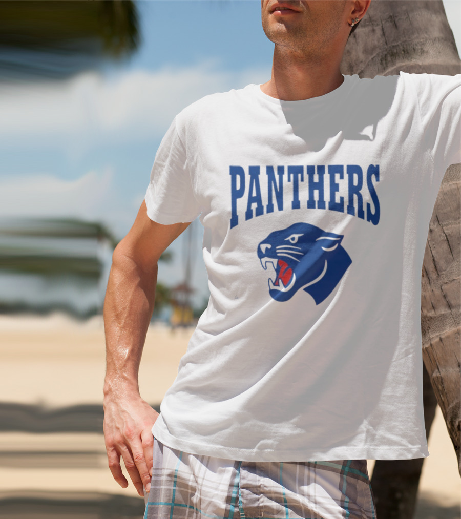 PANTHERS Carolina Football Iconic Blue Roaring T-Shirt