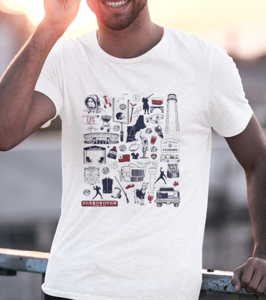 Foxboro Football Tourist Stadium Landmarks And Activities T-Shirt