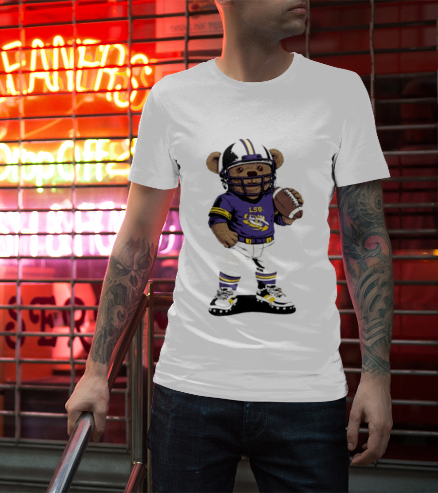 LSU Tigers 2026 NCAA Teddy Bear Football Player In Purple Uniform T-Shirt