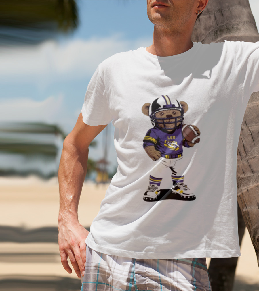 LSU Tigers 2026 NCAA Teddy Bear Football Player In Purple Uniform T-Shirt