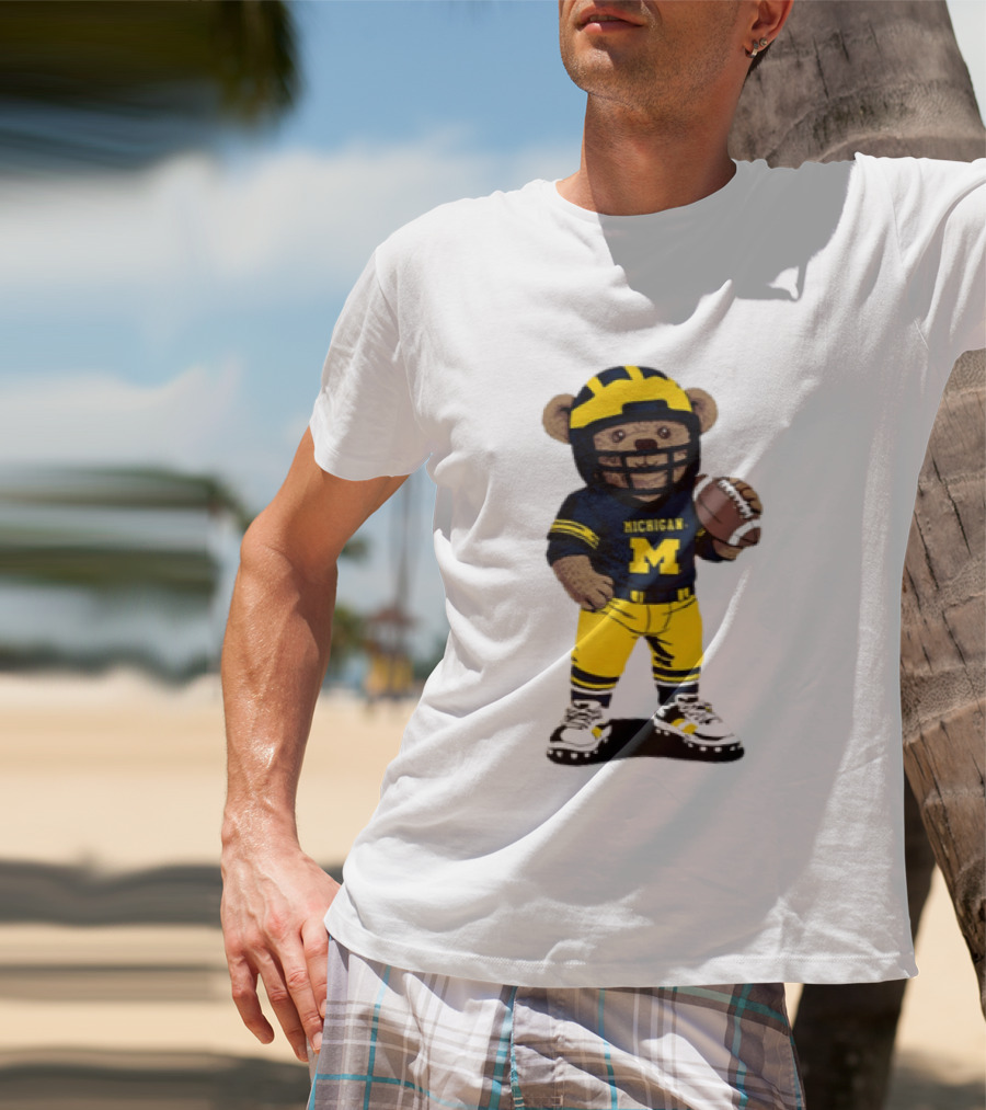 Michigan Wolverines Teddy Bear NCAA Football 2026 T-Shirt