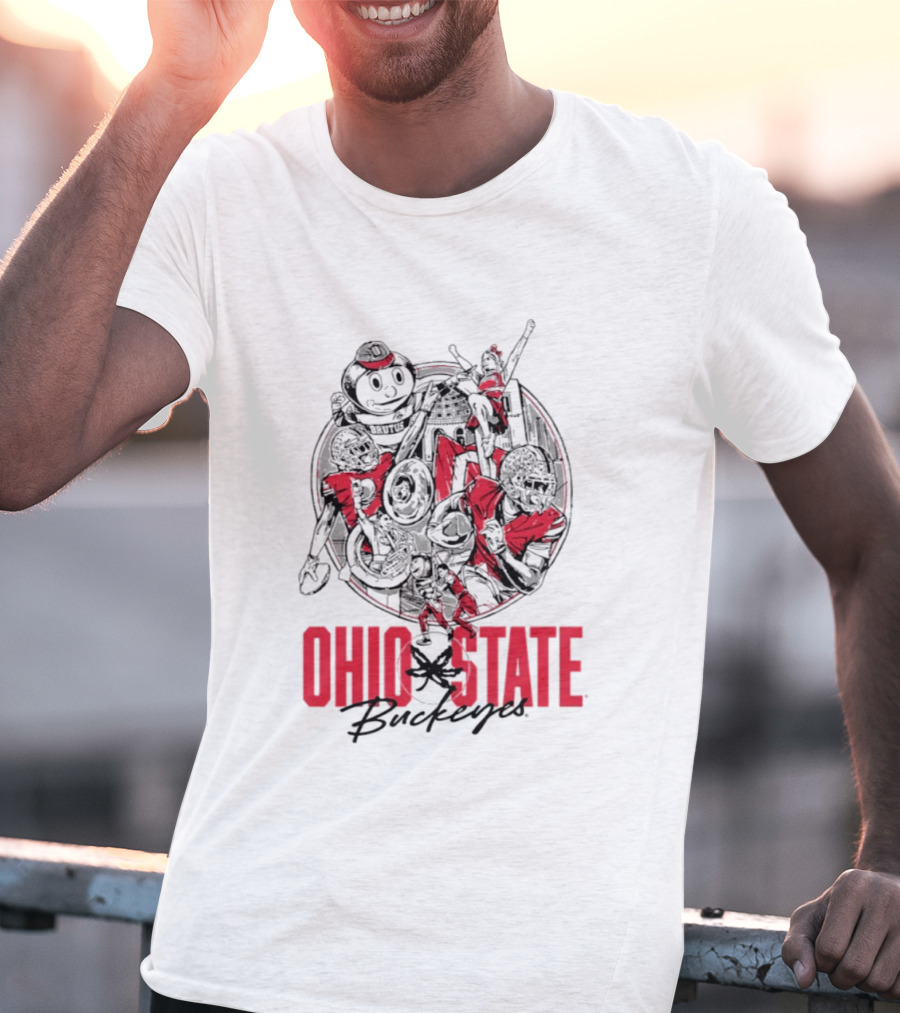 Ohio State Buckeyes Brutus Collage GameDay Spirit T-Shirt