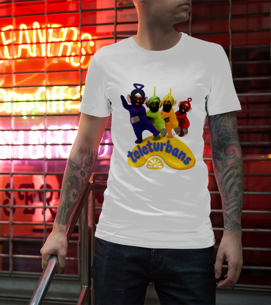 Teleturbans Teletubbies Sikh Turban Characters T-Shirt