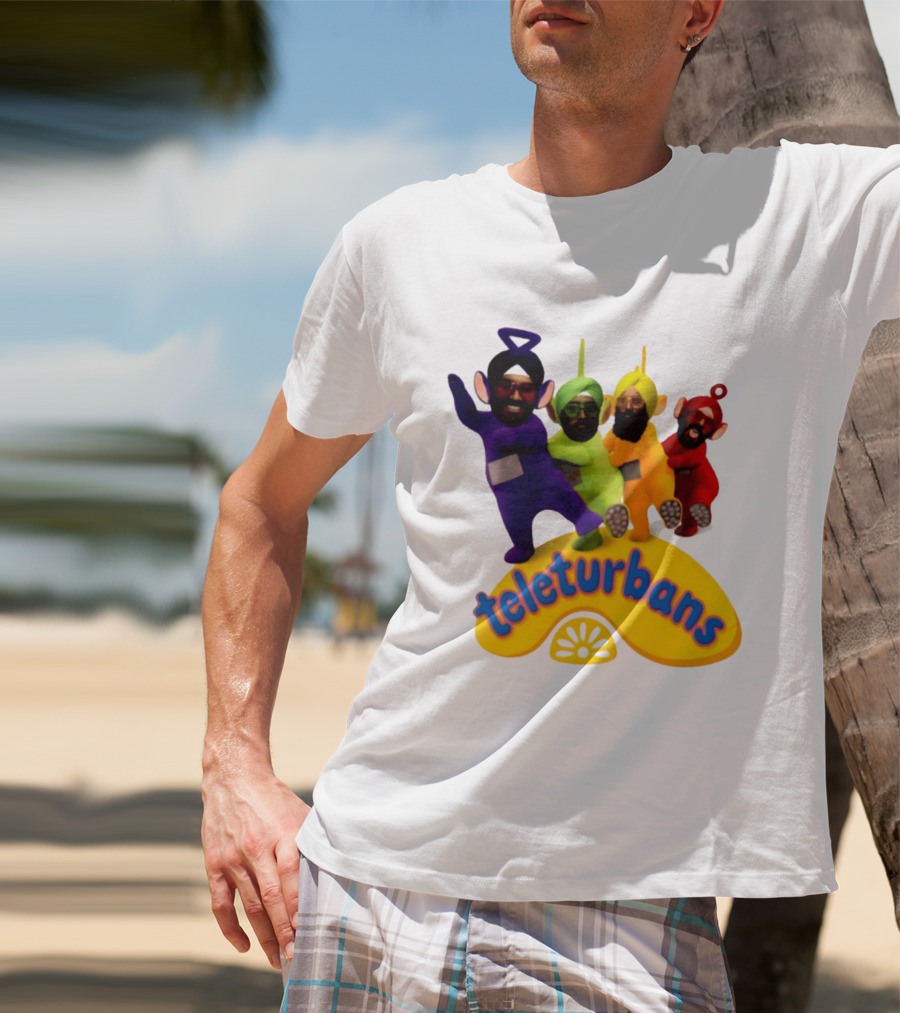Teleturbans Teletubbies Sikh Turban Characters T-Shirt