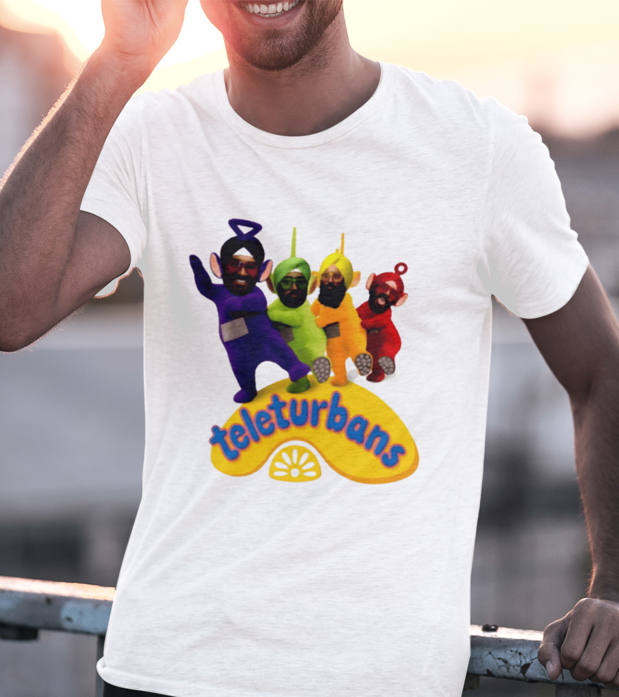 Teleturbans Teletubbies Sikh Turban Characters T-Shirt