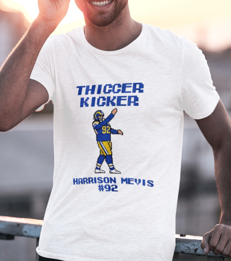 Thiccer Kicker Harrison Mevis 92 Los Angeles Rams T-Shirt