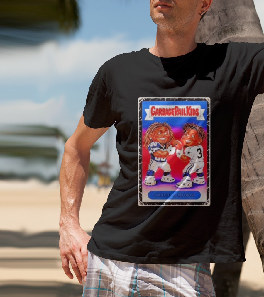 Garbage Pail Kids CeeDee George Cowboys Steelers Football Card Characters T-Shirt