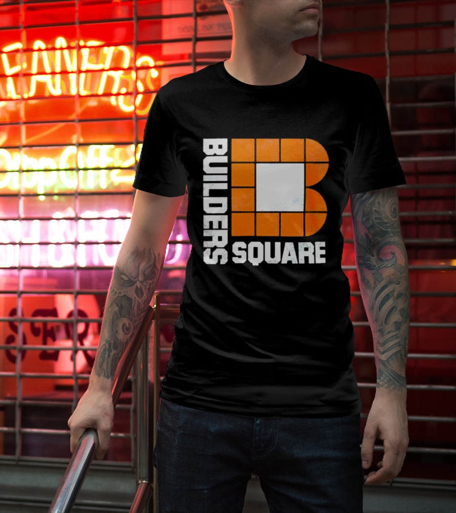 Builders Square Vintage Hardware Store Iconic Retro Logo Block T-Shirt