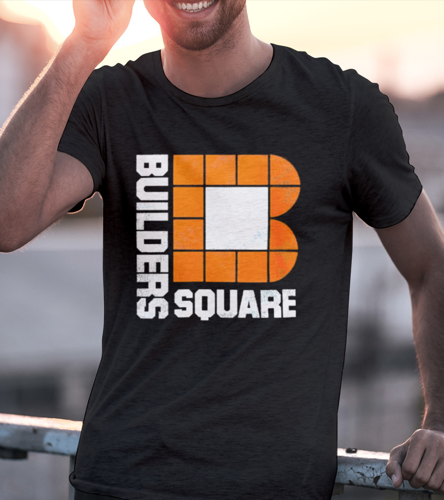 Builders Square Vintage Hardware Store Iconic Retro Logo Block T-Shirt