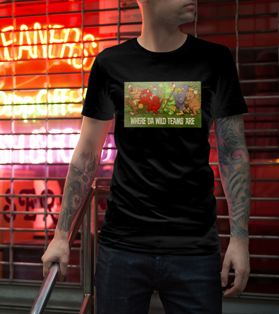 Where Da Wild Teams Are Cincinnati Reds Honore Milwaukee Mashup T-Shirt
