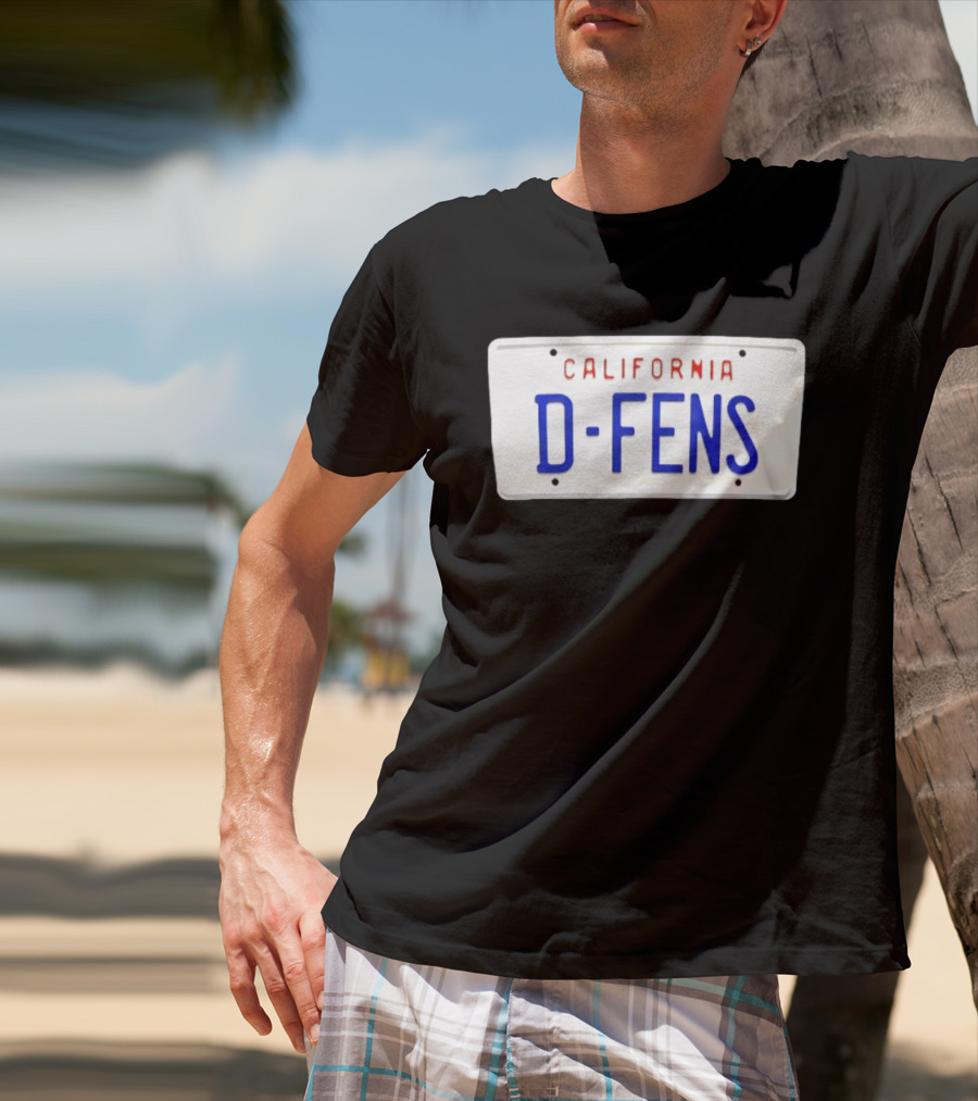 California D Fens License Plate Falling Down Movie Reference T-Shirt