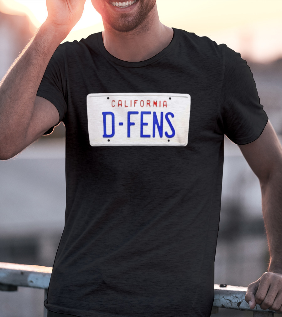 California D Fens License Plate Falling Down Movie Reference T-Shirt
