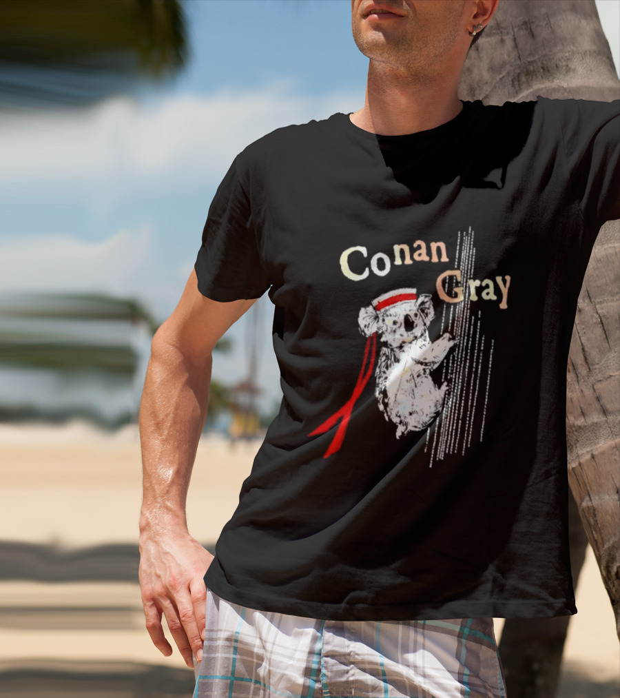 Conan Gray Koala In Red Headband With Stripes Sailor Indie Pop Singer T-Shirt