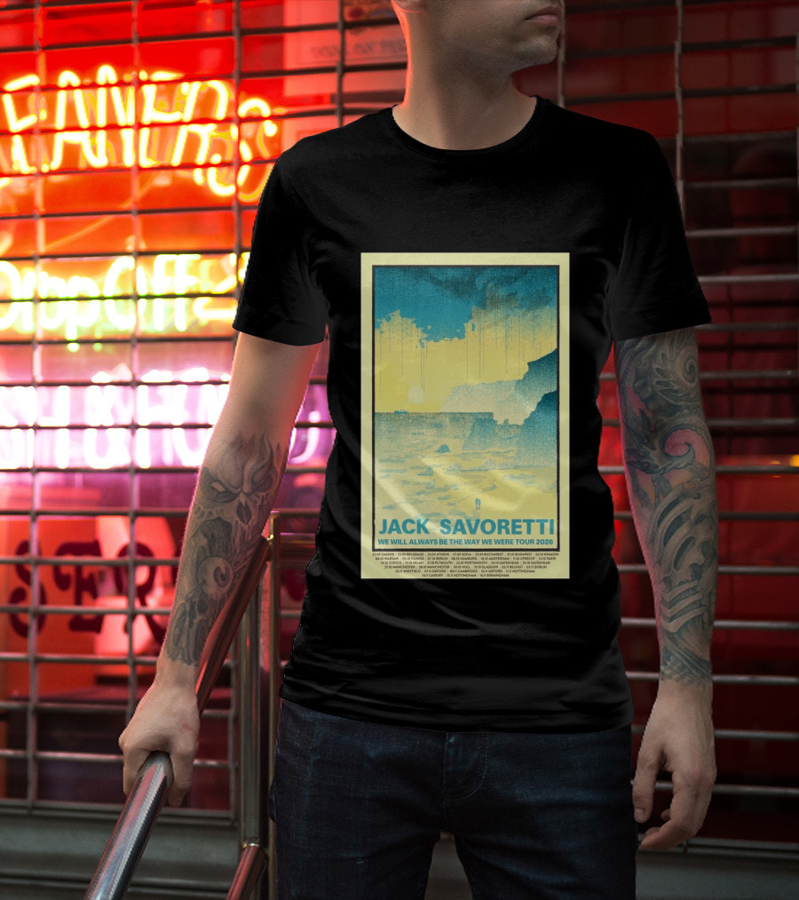 Jack Savoretti We Will Always Be The Way We Were Tour 2026 Bucharest Vintage Style Ocean Scene T-Shirt