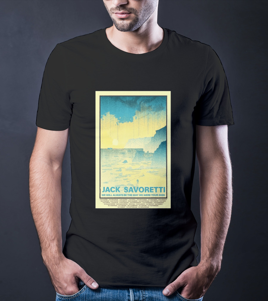 Jack Savoretti We Will Always Be The Way We Were Tour 2026 Bucharest Vintage Style Ocean Scene T-Shirt