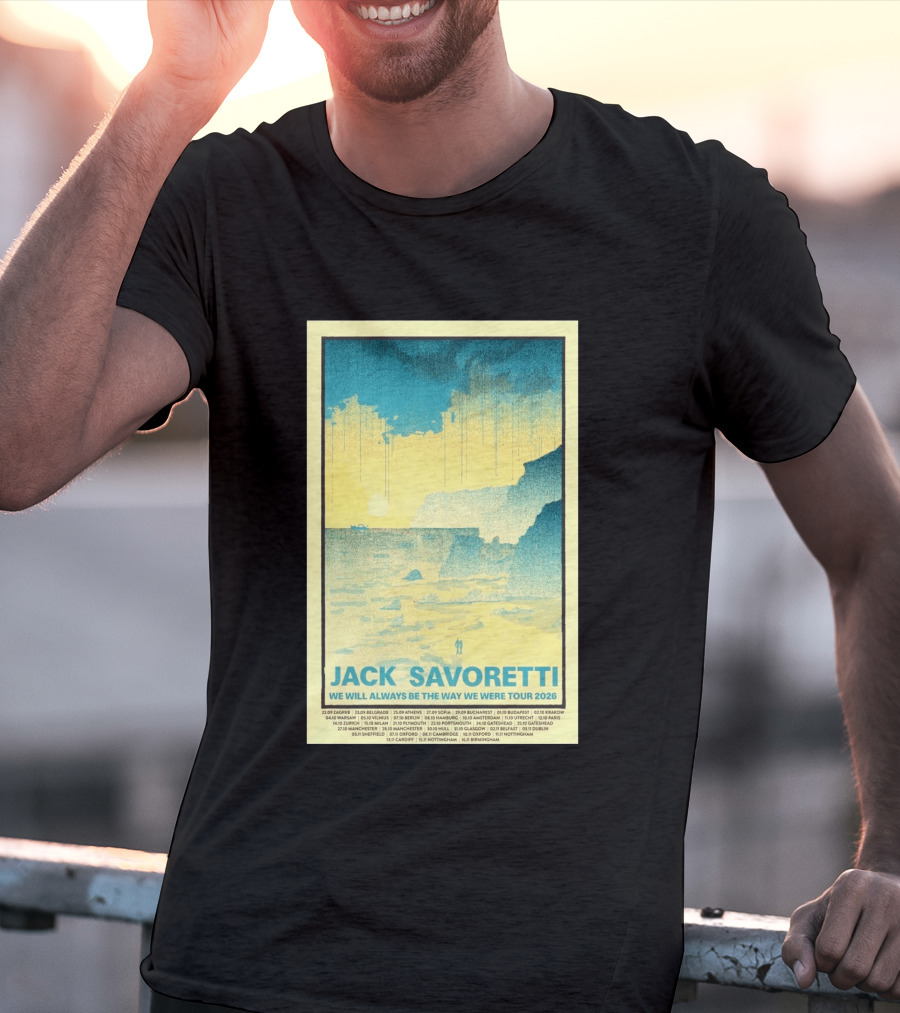 Jack Savoretti We Will Always Be The Way We Were Tour 2026 Bucharest Vintage Style Ocean Scene T-Shirt