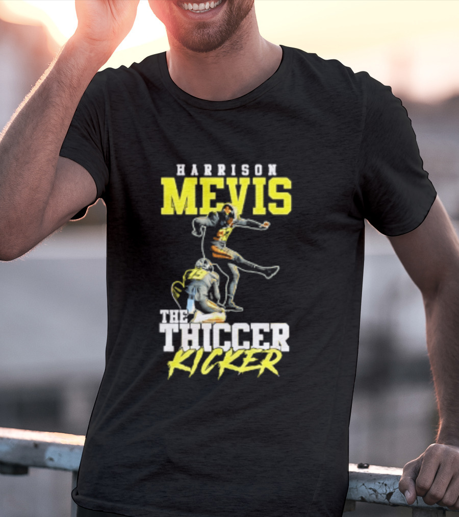 Harrison Mevis The Thiccer Kicker Football Player 92 T-Shirt