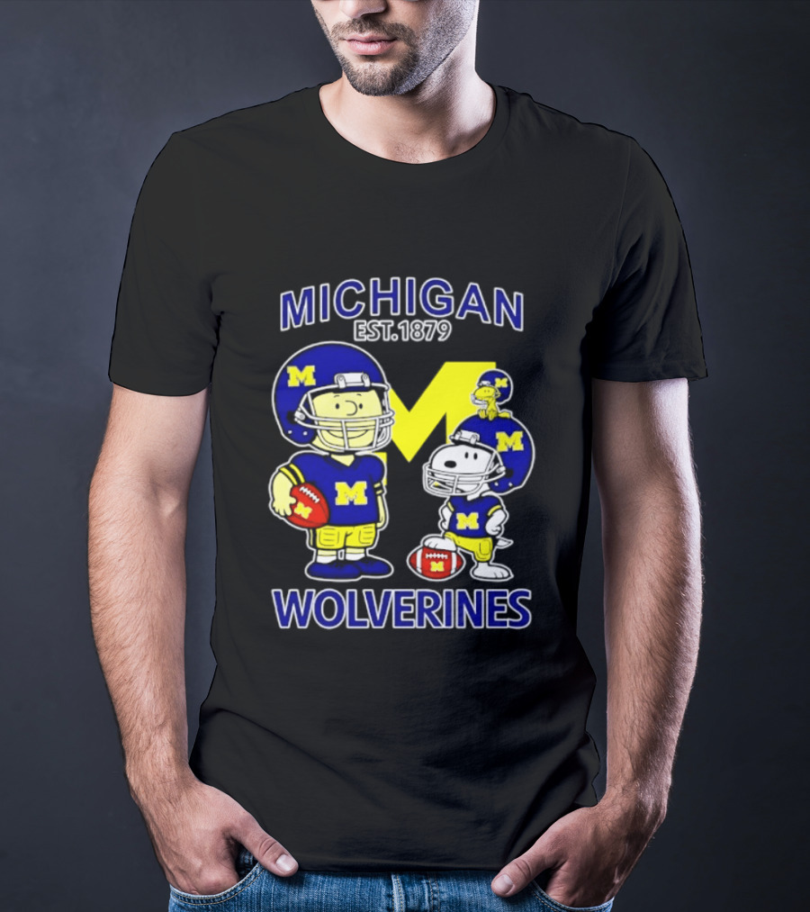 Michigan Wolverines 2026 Season Peanuts Characters Football Est. 1879 T-Shirt