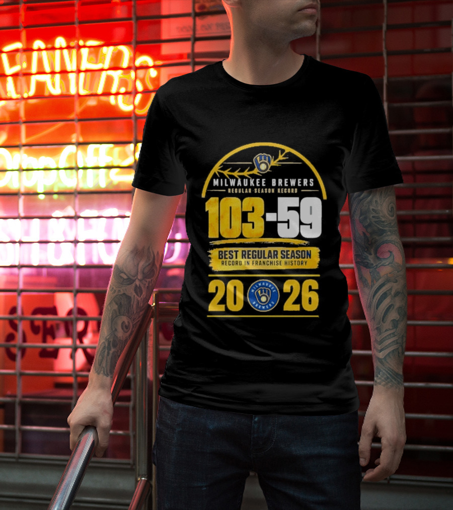 Milwaukee Brewers Record Season 103 59 Best Regular Season 2026 T-Shirt