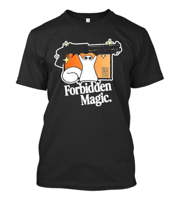 Forbidden Magic Ghost With Shotgun And Sparkles T-Shirt