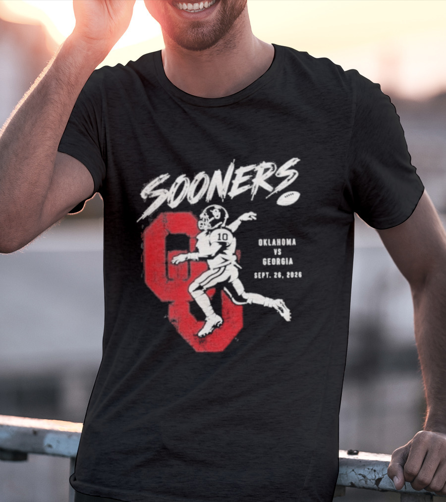 Oklahoma Sooners Vs Georgia Bulldogs Sept 26 2026 Football Matchup T-Shirt