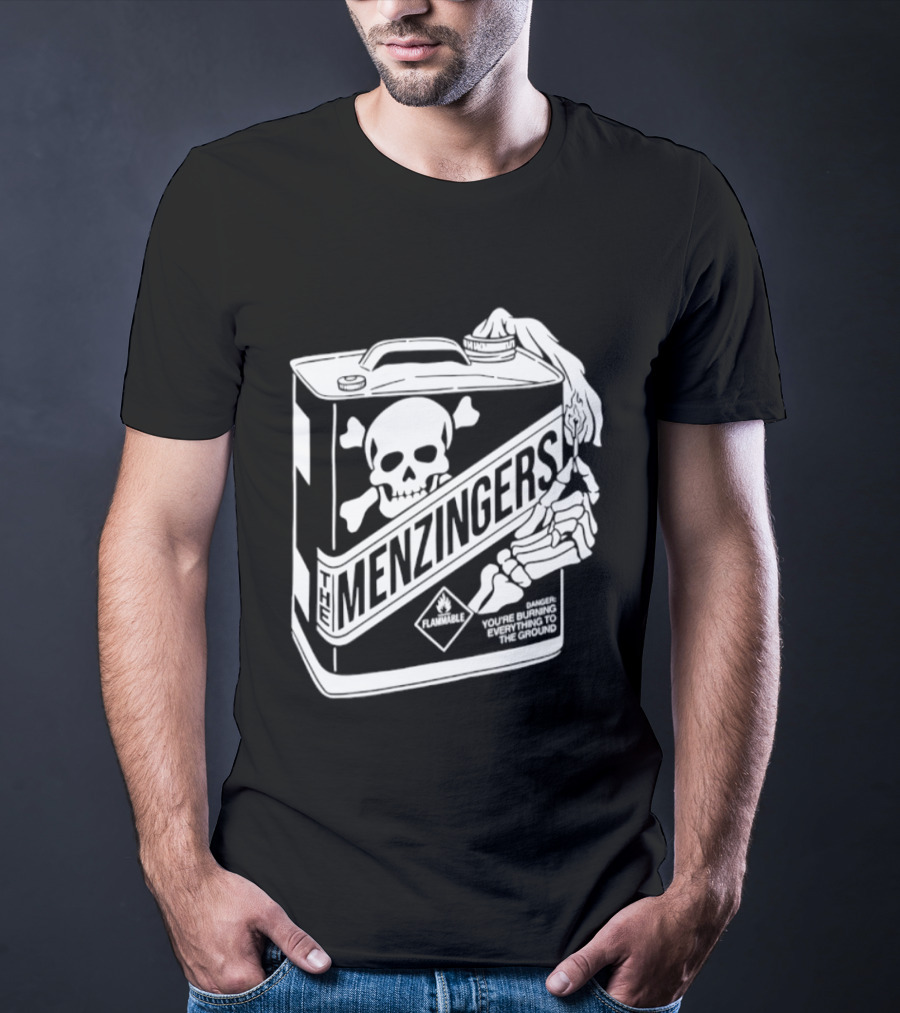 Menzingers Danger Skull Warning You Are Burning Everything To The Ground T-Shirt