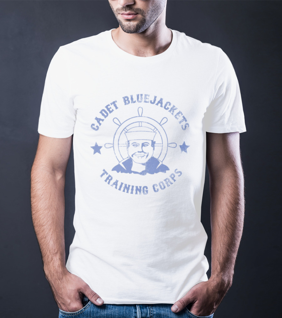 Cadet Blue Jackets Training Corps Nautical Wheel Navy Stars T-Shirt