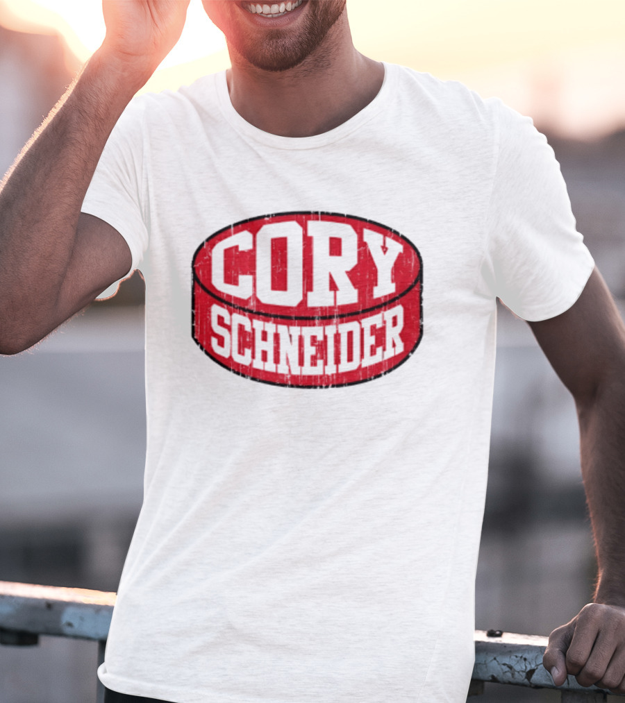 Cory Schneider New Jersey Devils Puck Red T-Shirt