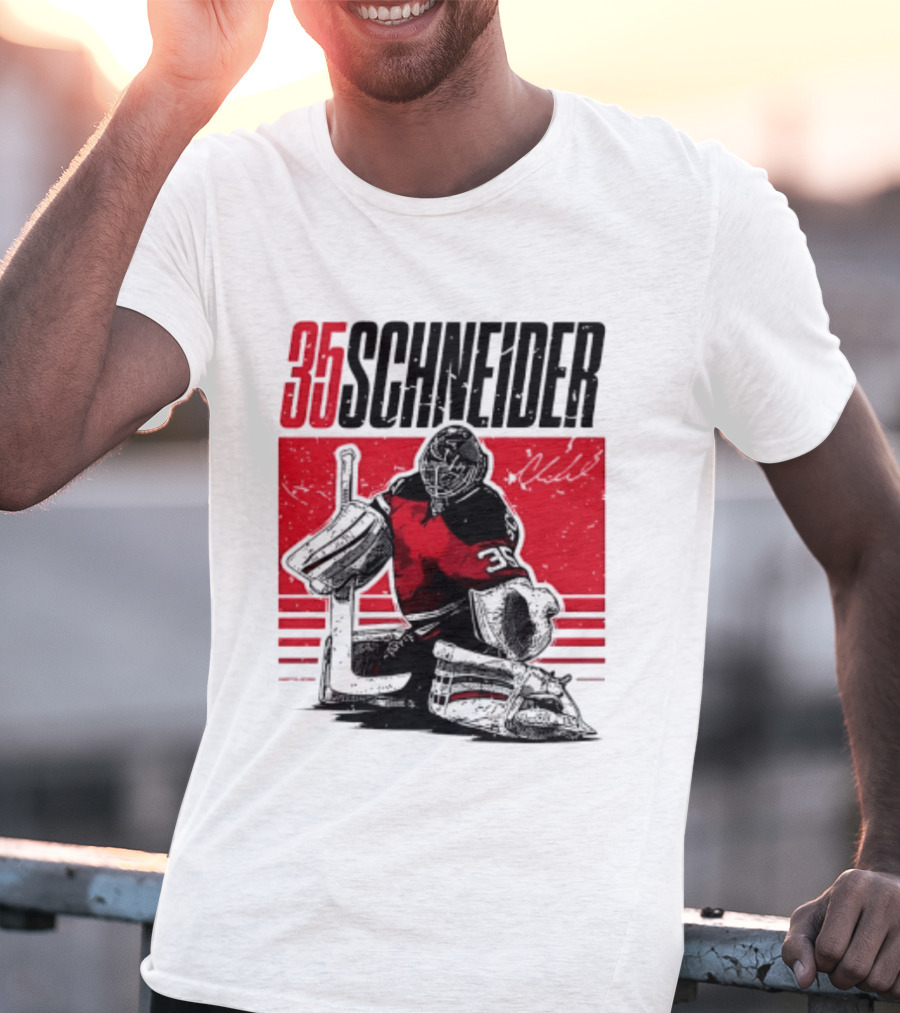 35 Schneider New Jersey Devils Hockey Player Starter T-Shirt