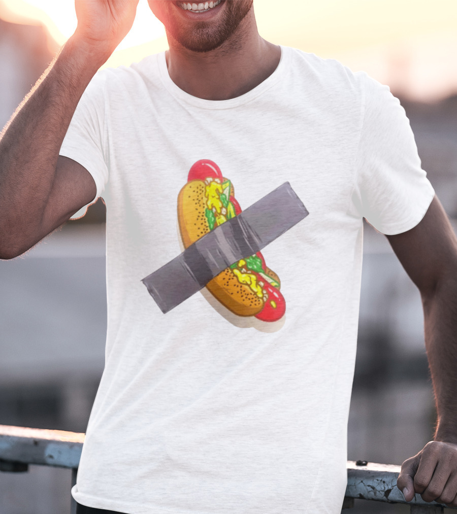 Hot Dog Duct Tape Food Humor T-Shirt