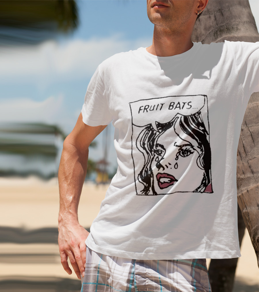 FRUIT BATS Pop Comic Indie Rock Crying Comic Style Woman T-Shirt