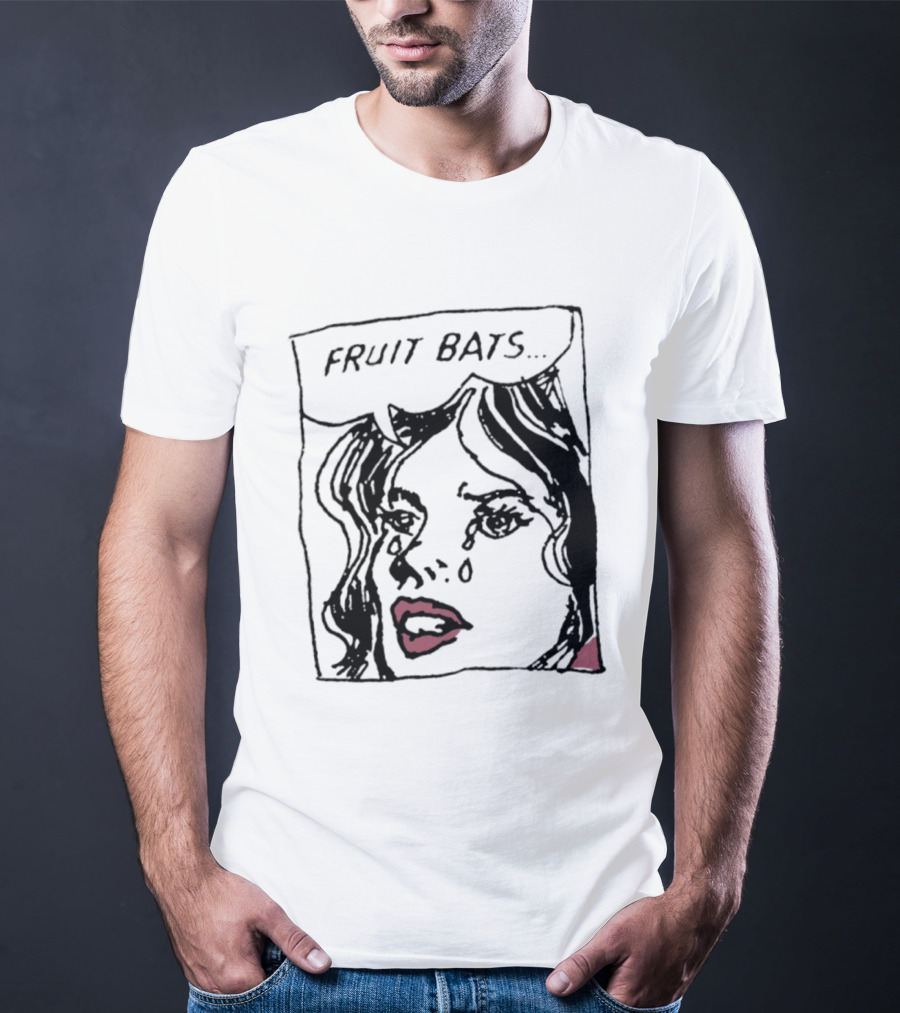 FRUIT BATS Pop Comic Indie Rock Crying Comic Style Woman T-Shirt