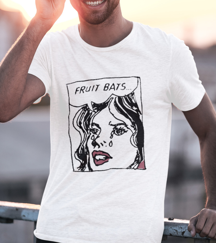 FRUIT BATS Pop Comic Indie Rock Crying Comic Style Woman T-Shirt