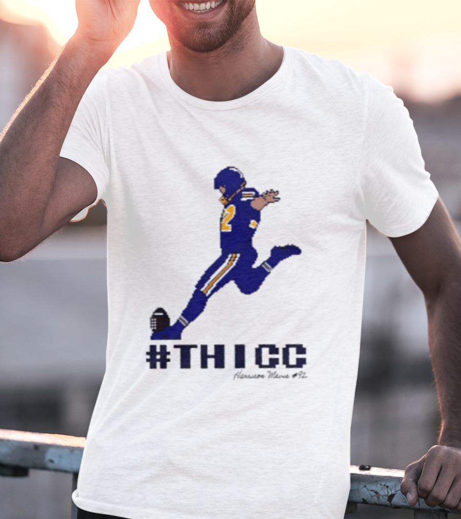 Harrison Mevis 92 Los Angeles Rams Thicc Kicker Football Pixel T-Shirt