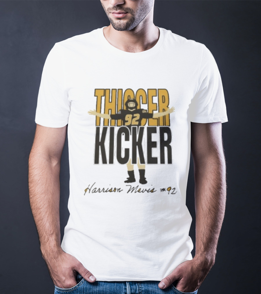 Harrison Mevis 92 Thiccer Kicker Football Player T-Shirt