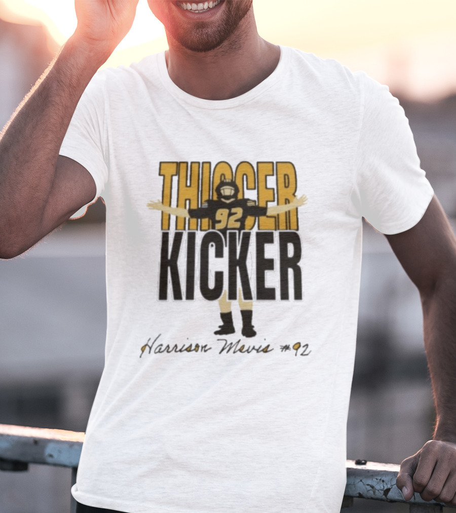 Harrison Mevis 92 Thiccer Kicker Football Player T-Shirt