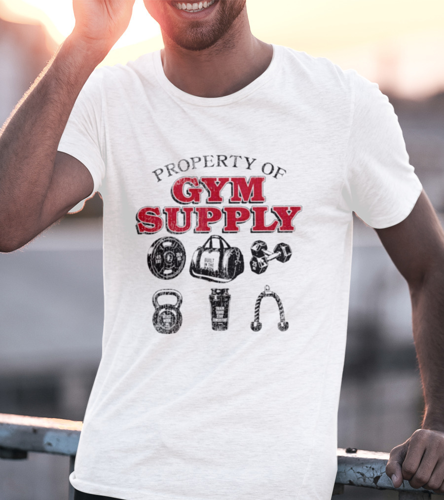 Property Of Gym Supply Built In The Dark Train Hard Stay Consistent Beast Mode On T-Shirt