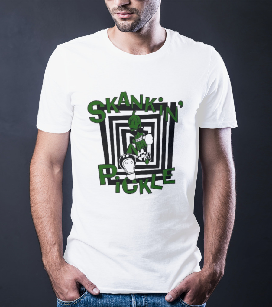 Skankin' Pickle Band Ska Punk Music Iconic Pickle And Spirals T-Shirt