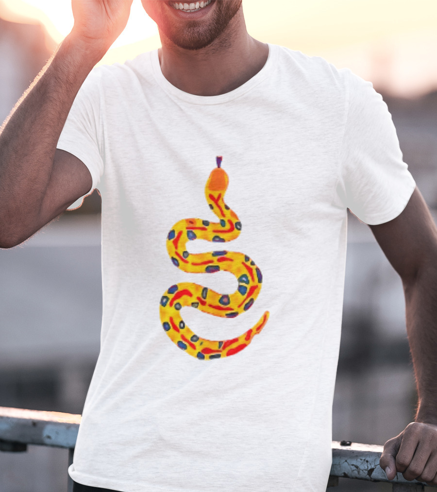 Snake What A Lovely Day To Be A Pain In The Ass Colorful Pattern Two Sided T-Shirt
