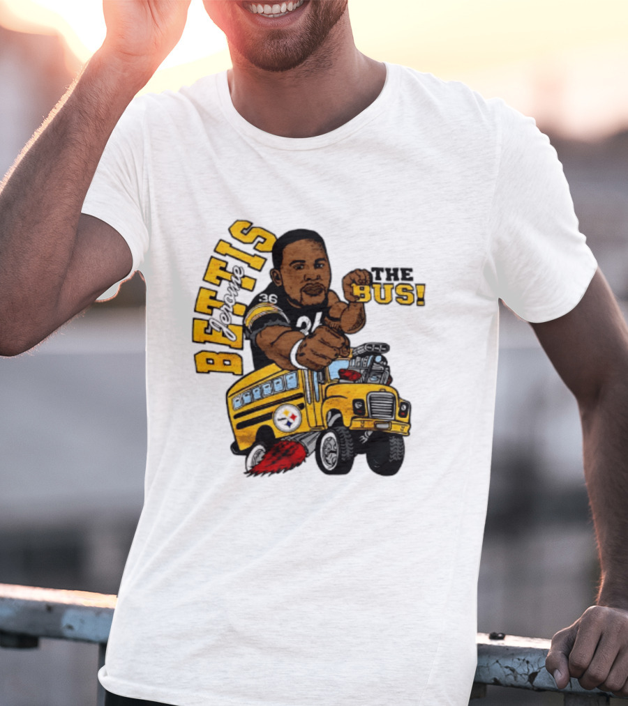 Pittsburgh Steelers Jerome Bettis The Bus Caricature Bettis The Bus T-Shirt