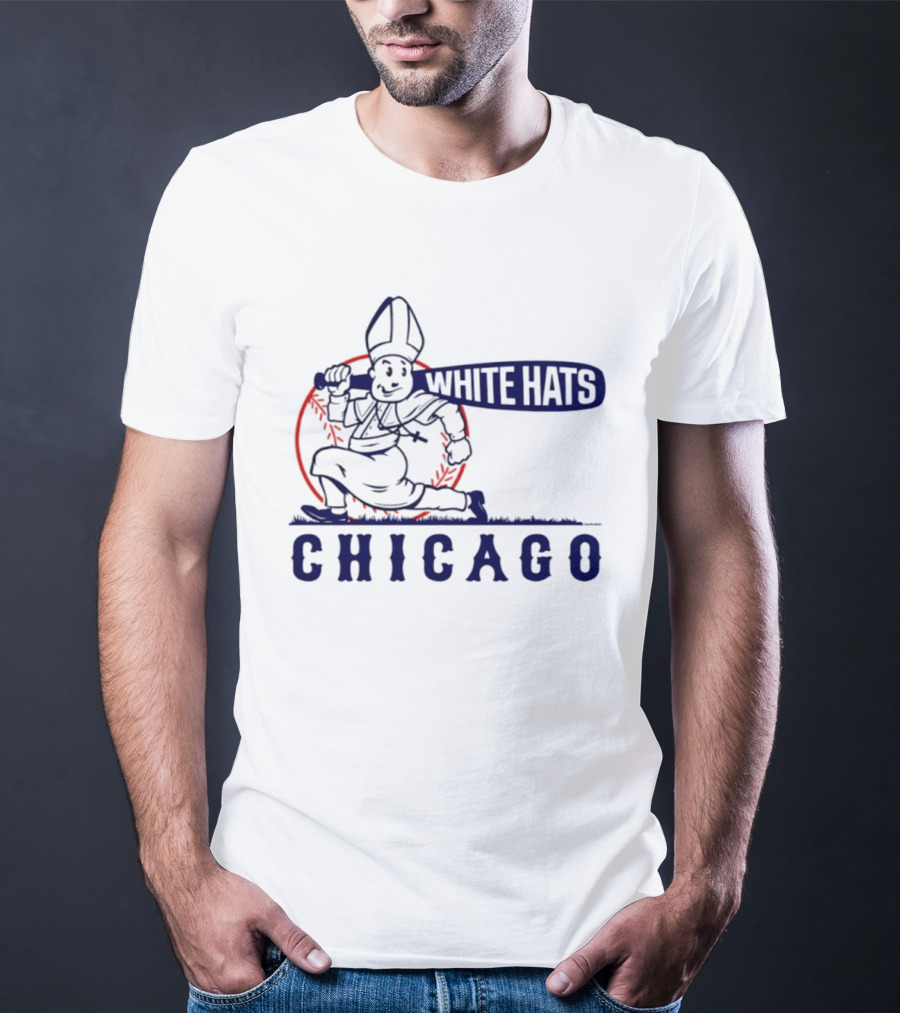 Pope Leo XIV Chicago White Hats Baseball T-Shirt